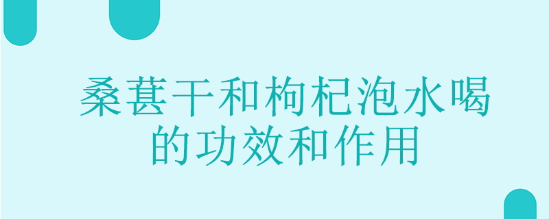 桑葚干和枸杞泡水喝的功效和作用有哪些